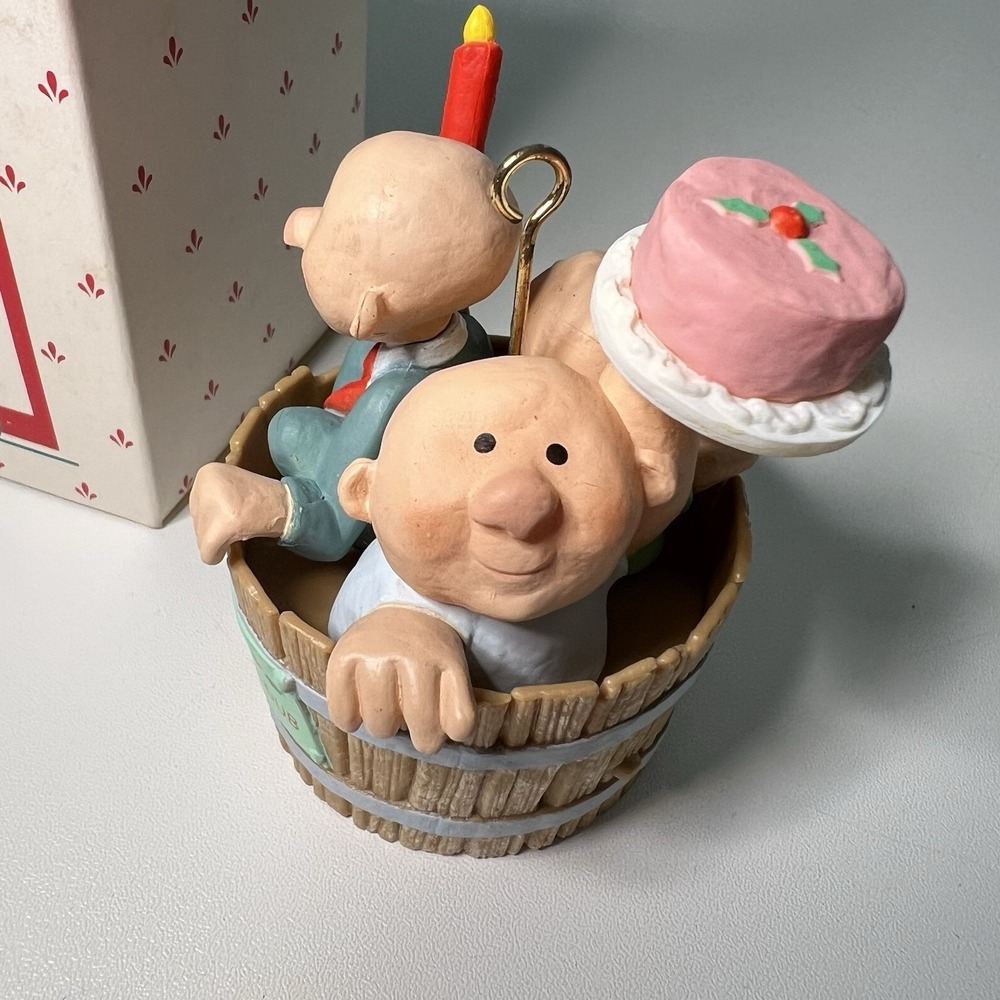 Hallmark Artists Favorites "Three Men in a Tub" 1987 Christmas Ornament With Box